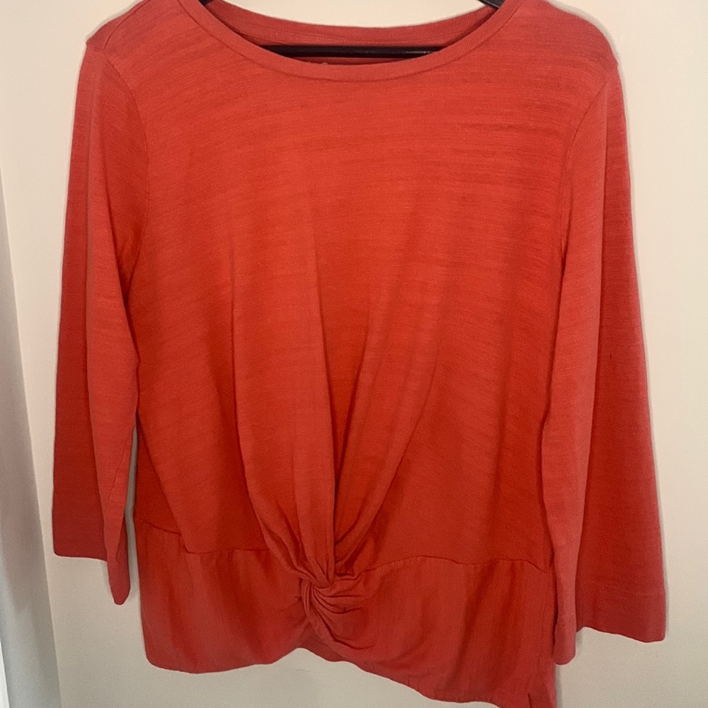 Coral sweatshirt top